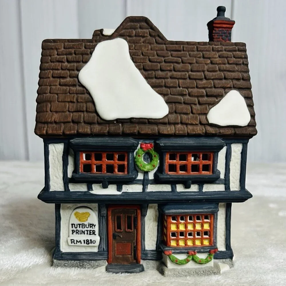 Dept 56 Tutbury Printer Heritage 1990 Dickens Village Series Retired Light NEW